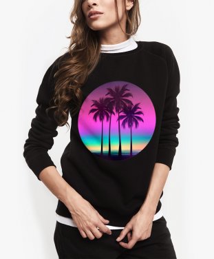 Жіночий світшот Пальмовий пляж - М'які відтінки