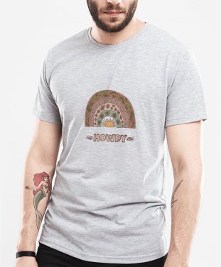 Чоловіча футболка Веселка у стилі бохо / Boho Rainbow
