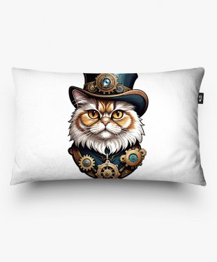 Подушка прямокутна Персидський кіт у стилі стімпанк
