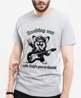 Чоловіча футболка Коргі - рок зірка