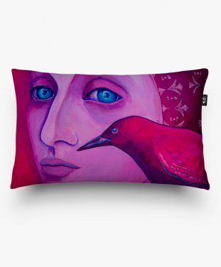 Подушка прямокутна Рожевий птах