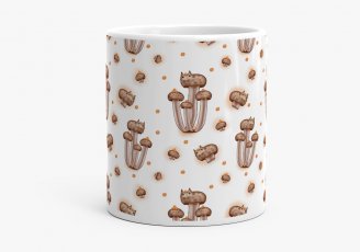 Чашка Котячі гриби-візерунок
