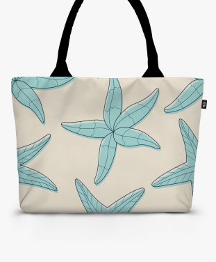 Шопер Summer pattern with starfish